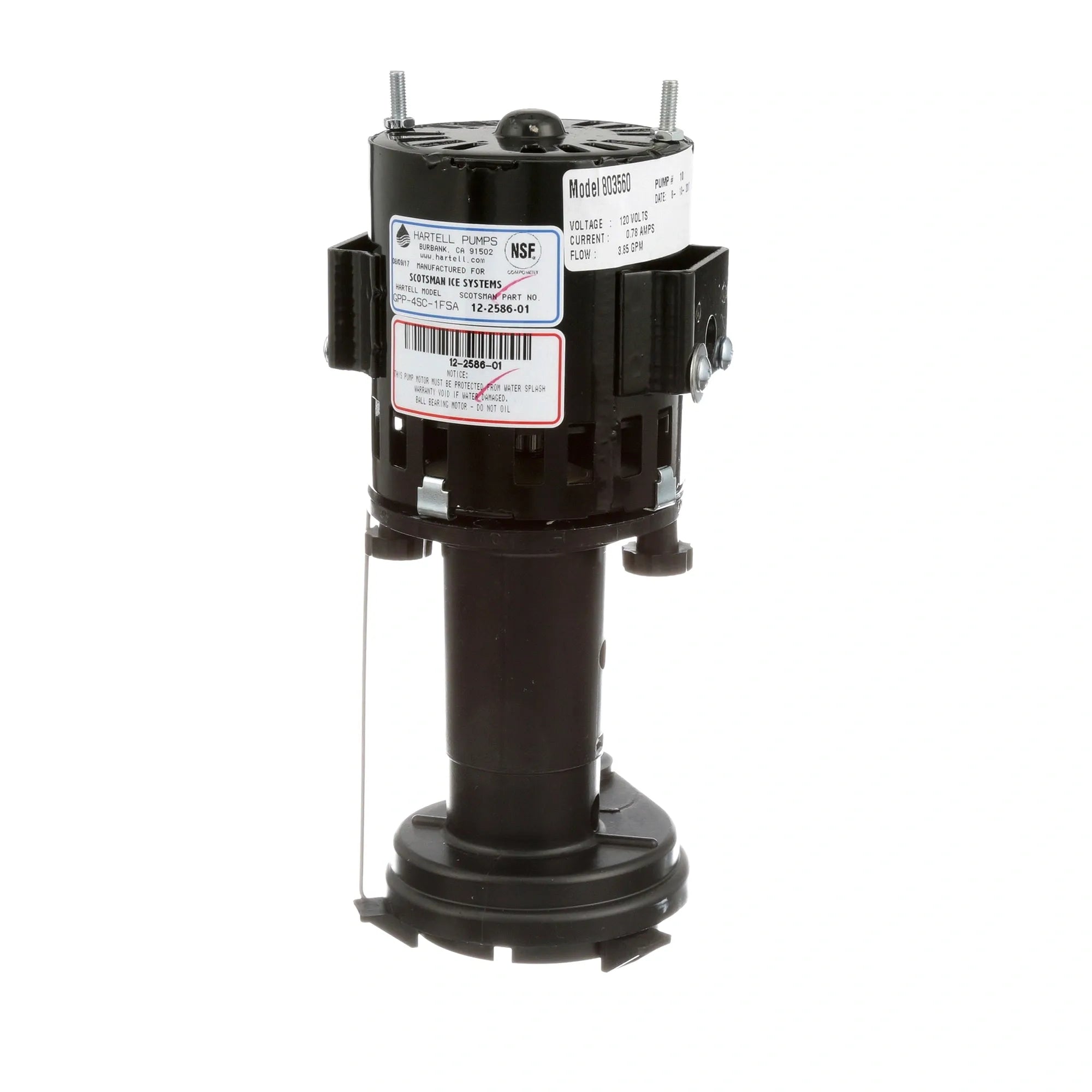 12-2586-21 Scotsman - High-Performance Pump Motor Assembly alternate view 2