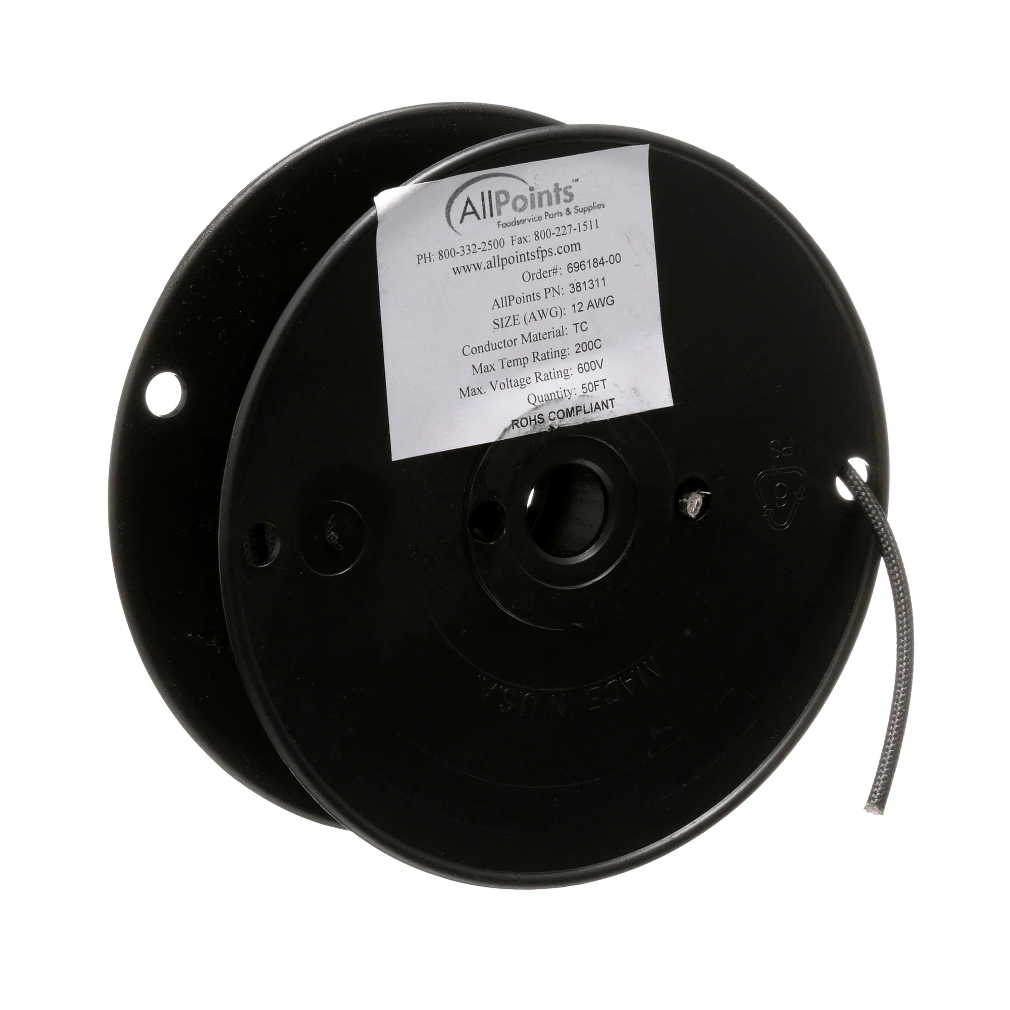 381311 B2BFSI - High Temperature Wire #12 Black 50ft Roll alternate view 4