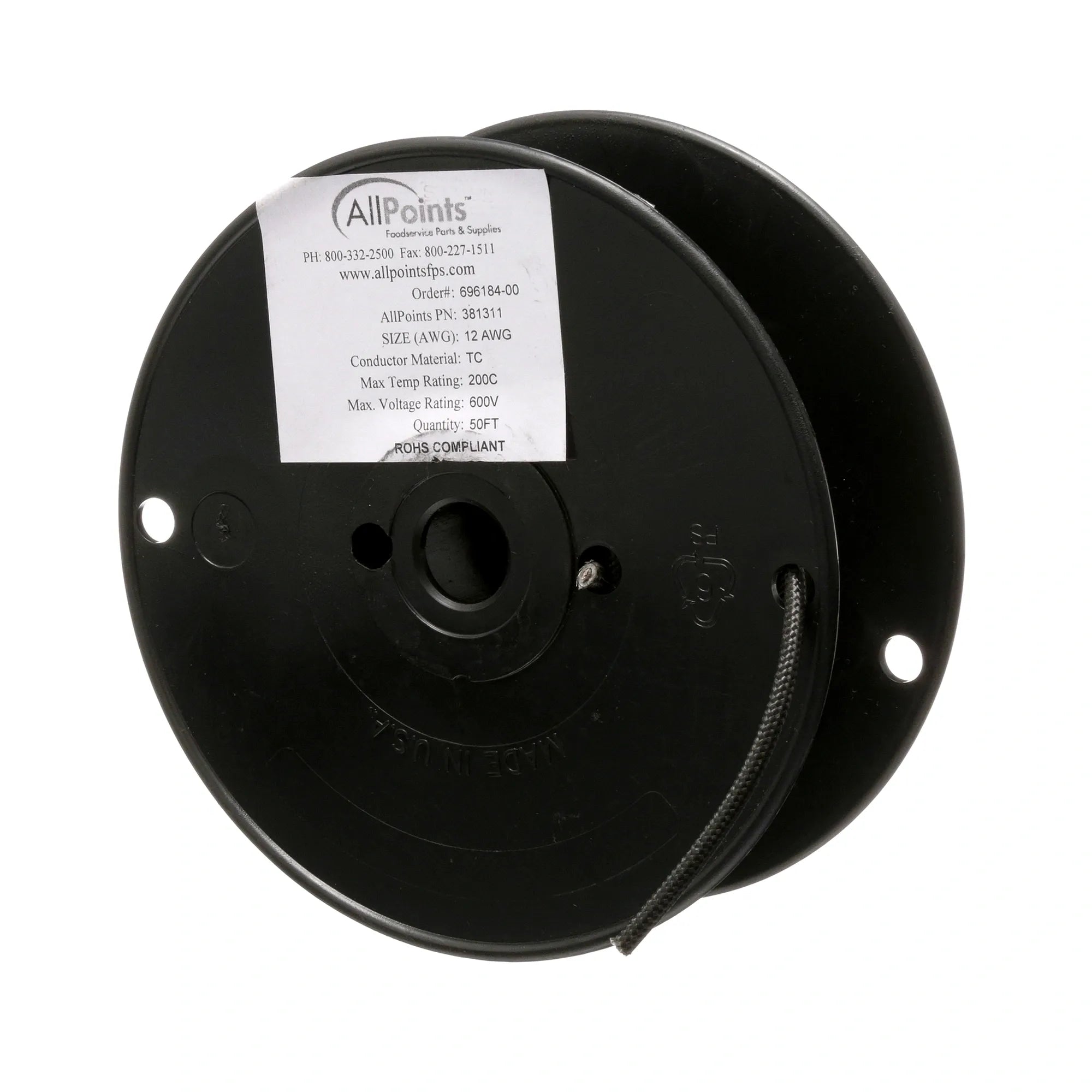 381311 B2BFSI - High Temperature Wire #12 Black 50ft Roll alternate view 5