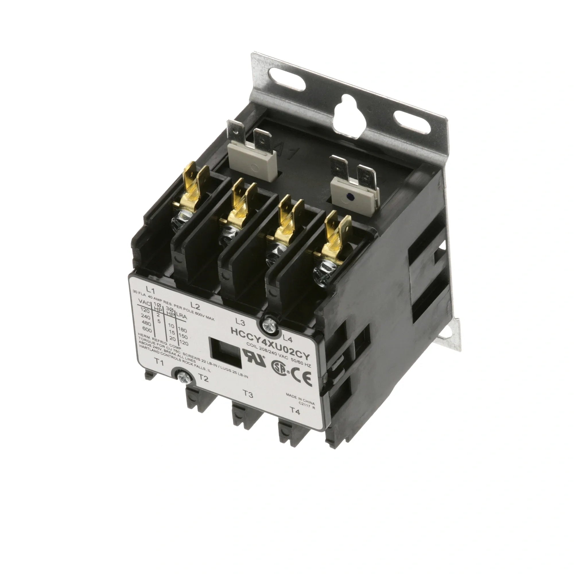 XNC6X129 GE - 4-Pole Contactor for Fryers & Ovens alternate view 3