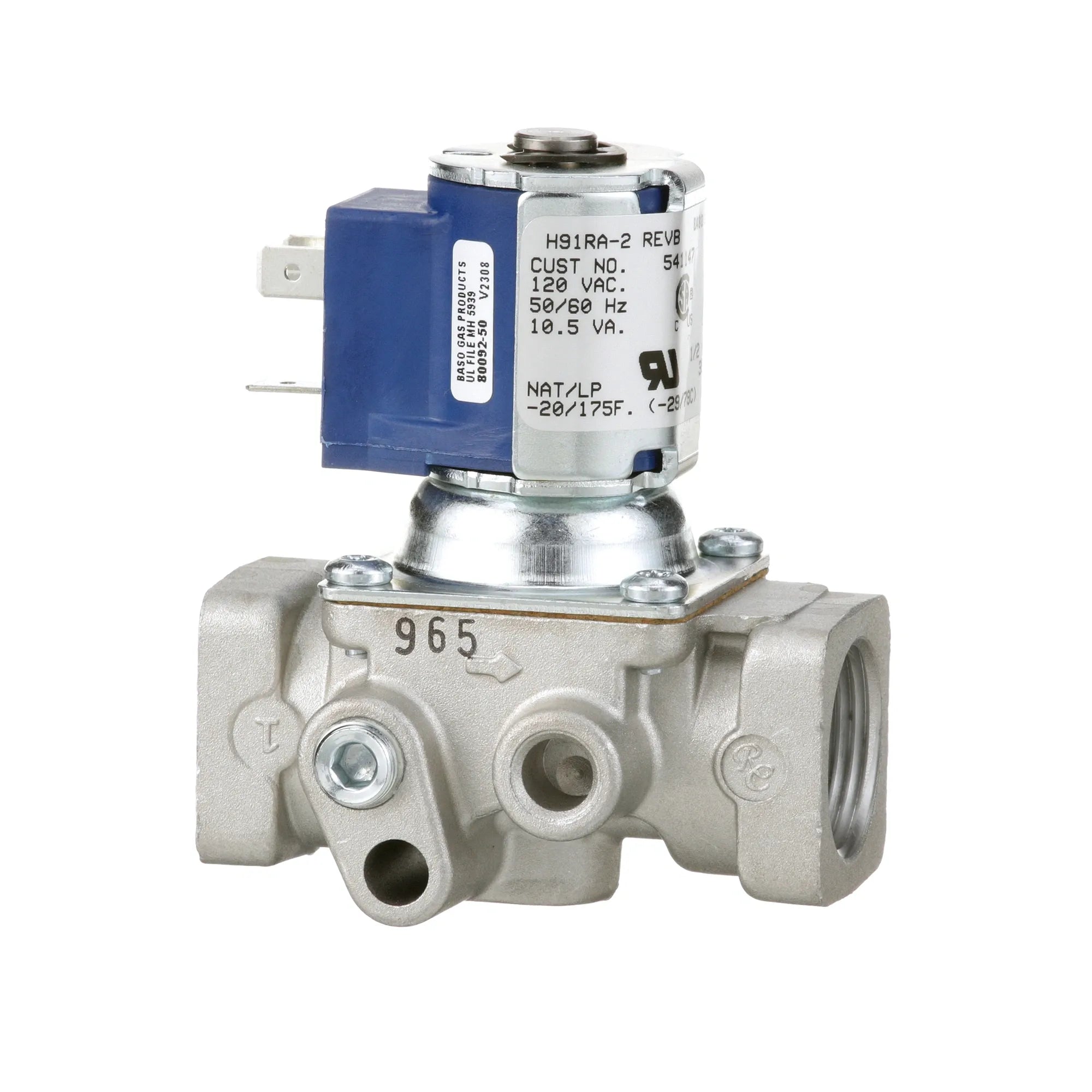 H91RA-2 Johnson Controls - 120V Gas Solenoid Valve alternate view 2