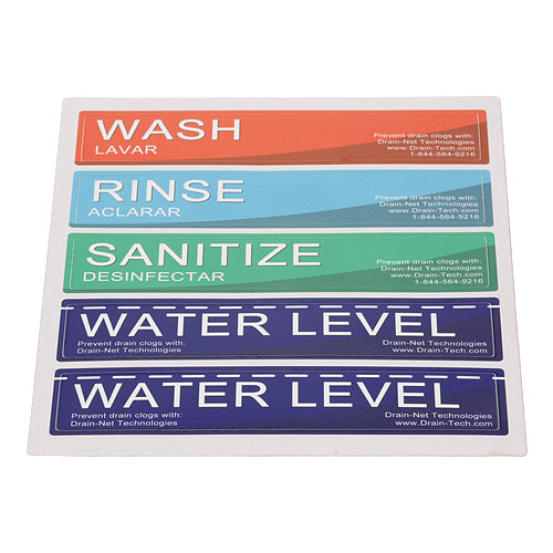 1021223 B2BFSI - Wash Rinse Sanitize Sticker Kit