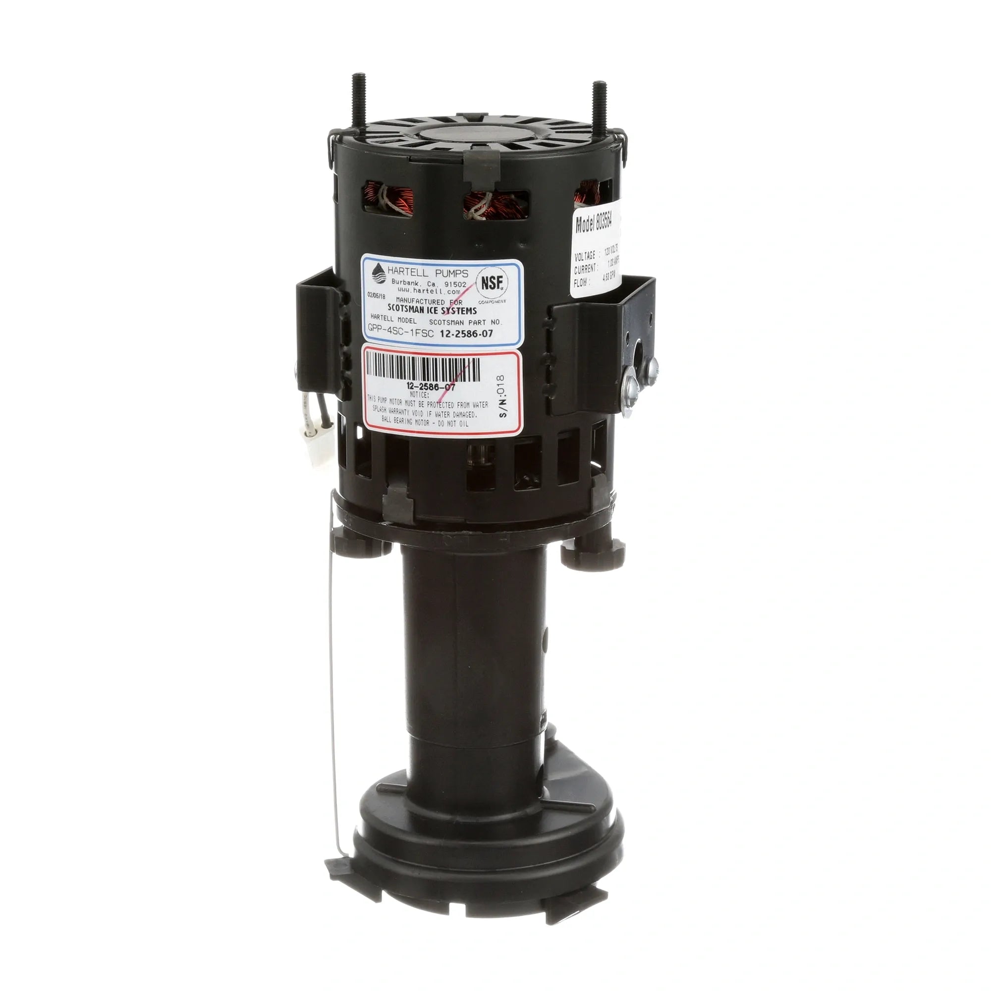 12-2586-07 Scotsman - 115V Pump Motor Assembly alternate view 2
