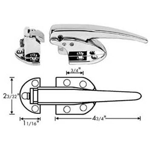 10930C00004 Kason - Chrome-Plated Latch and Strike