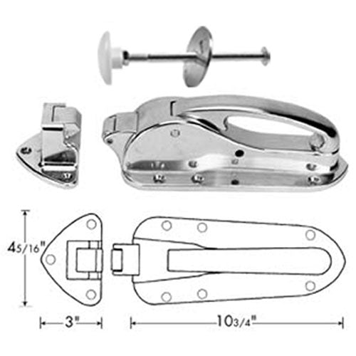 101F Premco - Chrome Latch with Strike for Doors