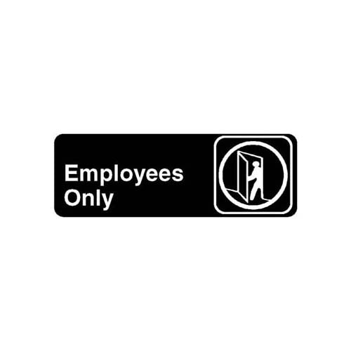 4506 Vollrath - Employees Only Sign 3x9 in English
