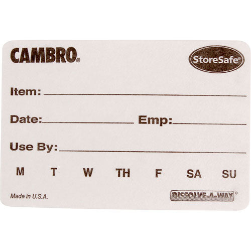 23SL Cambro - Food Rotation Labels Roll of 100
