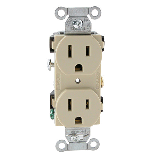 CR15I Hubbell - Duplex Receptacle 125V 15A Beige