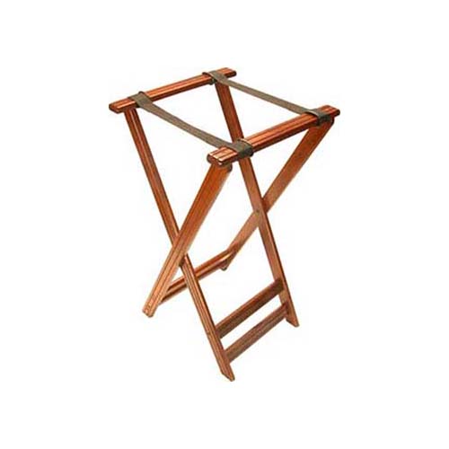 2801351 B2BFSI - Walnut Finish Wood Tray Stand