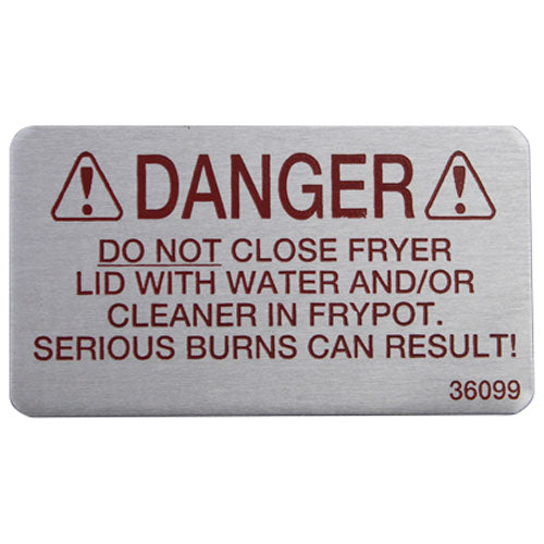 HEN36099 Henny Penny - Danger Burn Risk Label