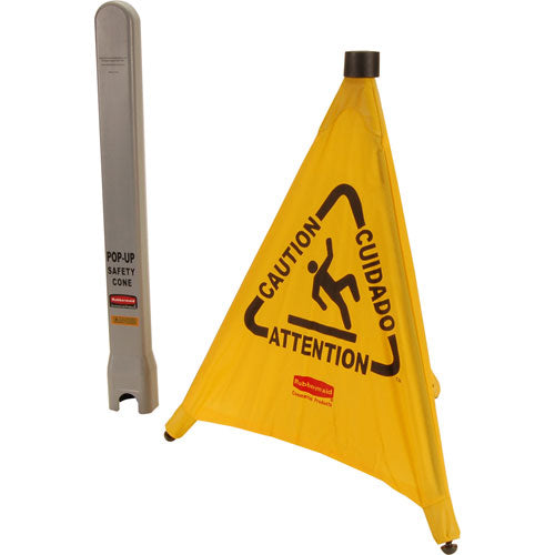9S0000YEL Rubbermaid - Yl Pop Up Wet Floor Sign