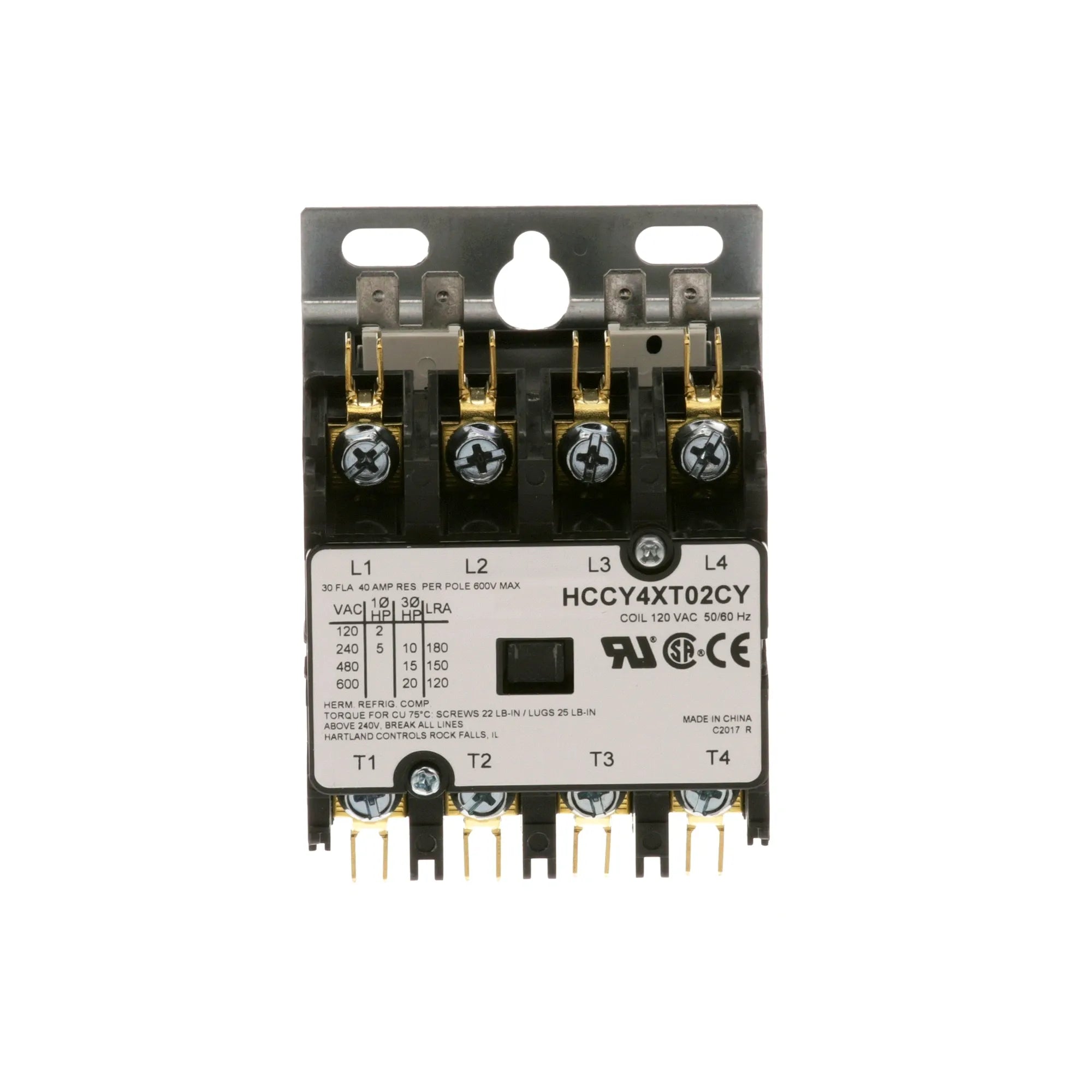 1489800 Garland - 4 Pole Contact 30/40A at 120V alternate view 1