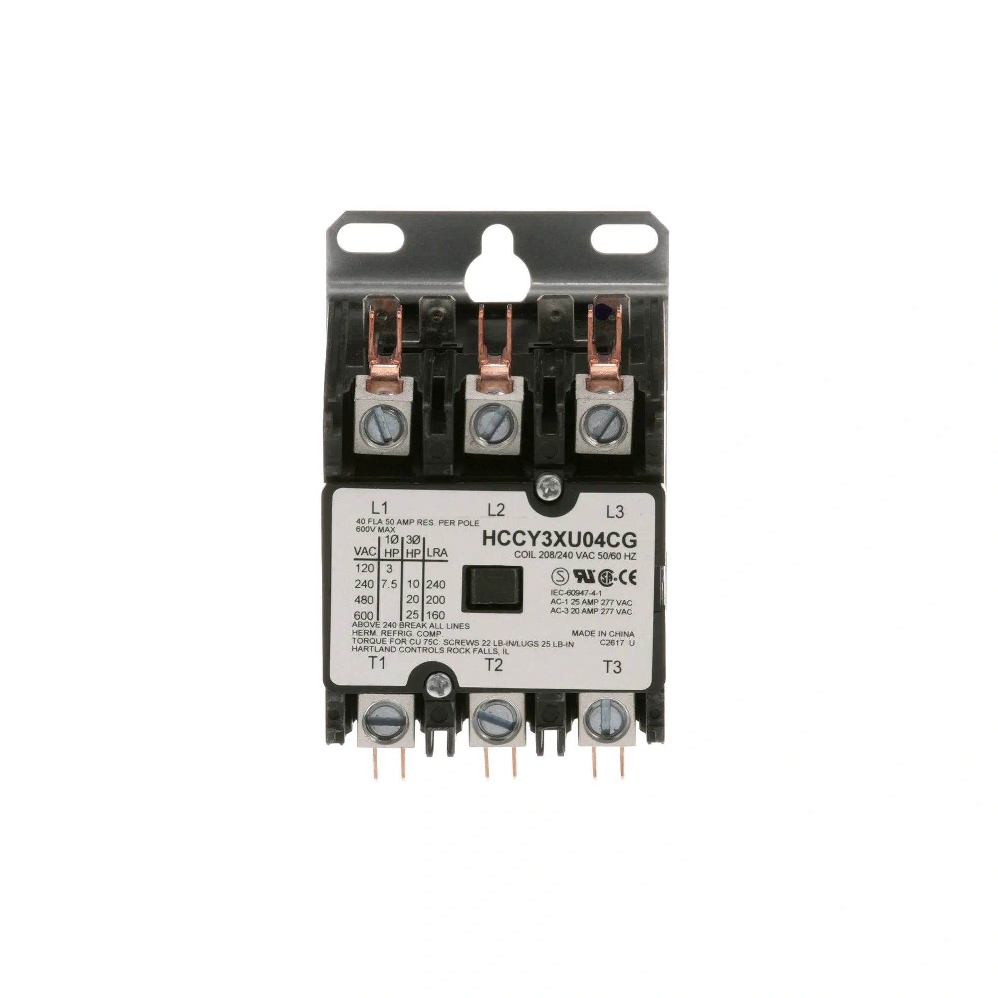 GL1026100 Garland - 3 Pole Contactor 40/50A 208/240V alternate view 1