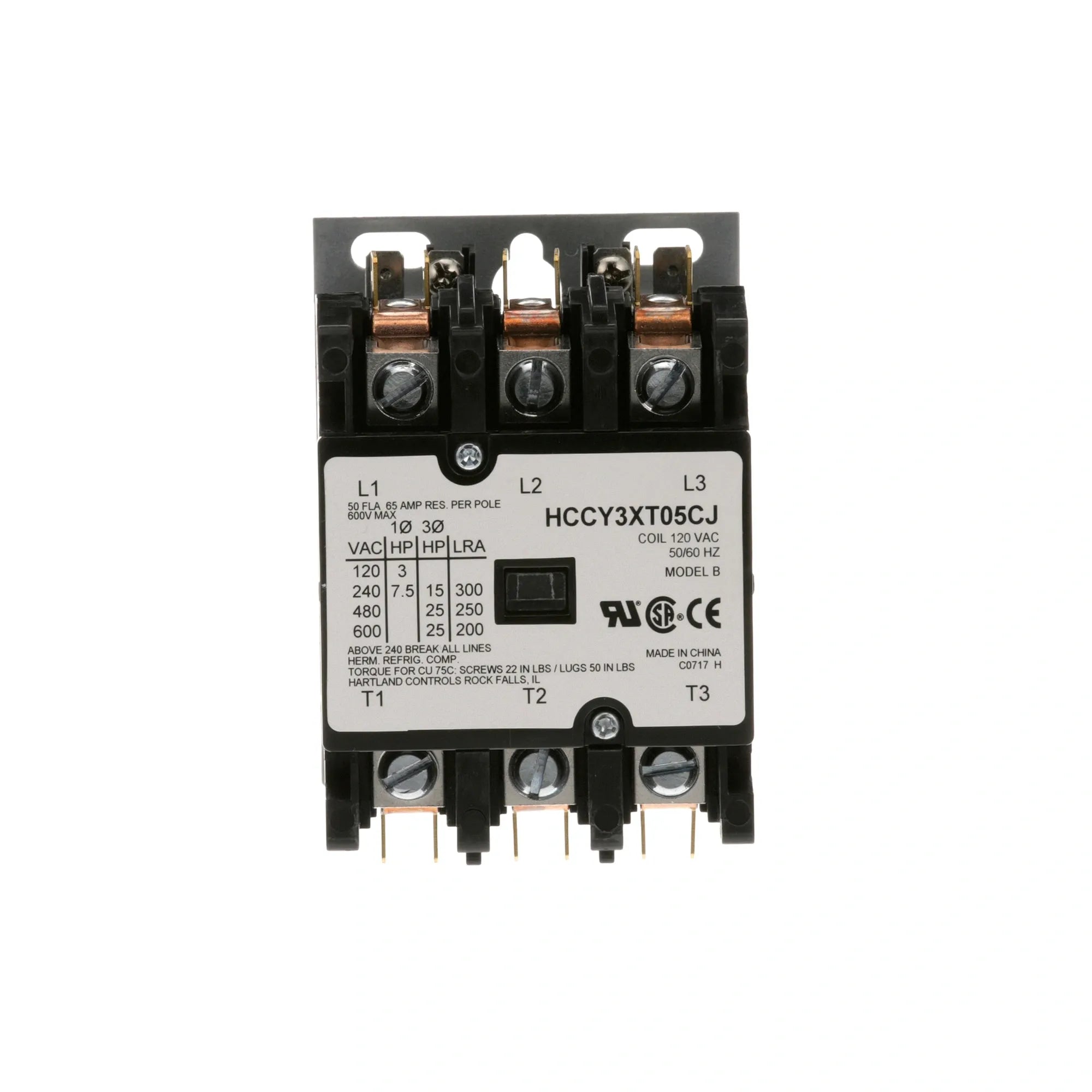 881655 Hobart - 120V 3-Pole Contactor for Inductive Loads alternate view 1