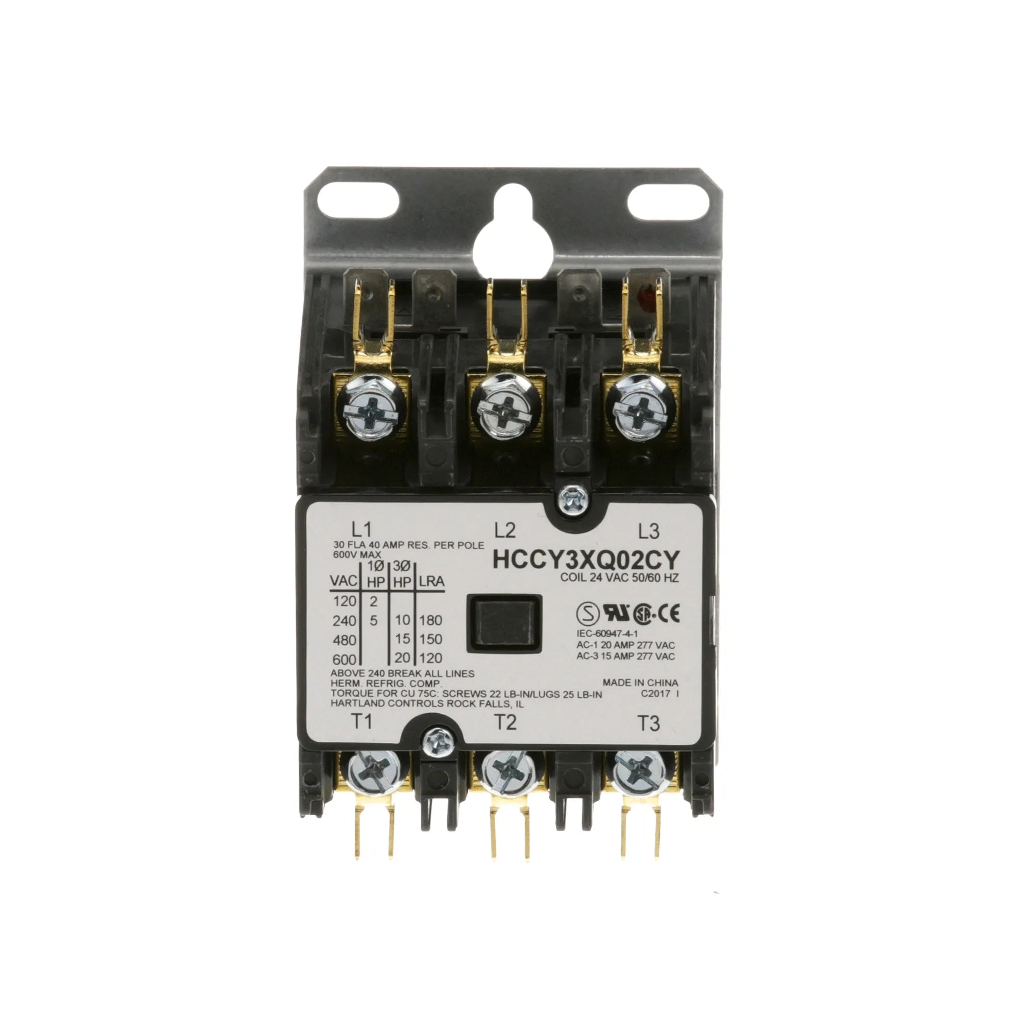AT0E-1587-4 Accutemp - 3 Pole Contactor 30/40A 24V alternate view 1