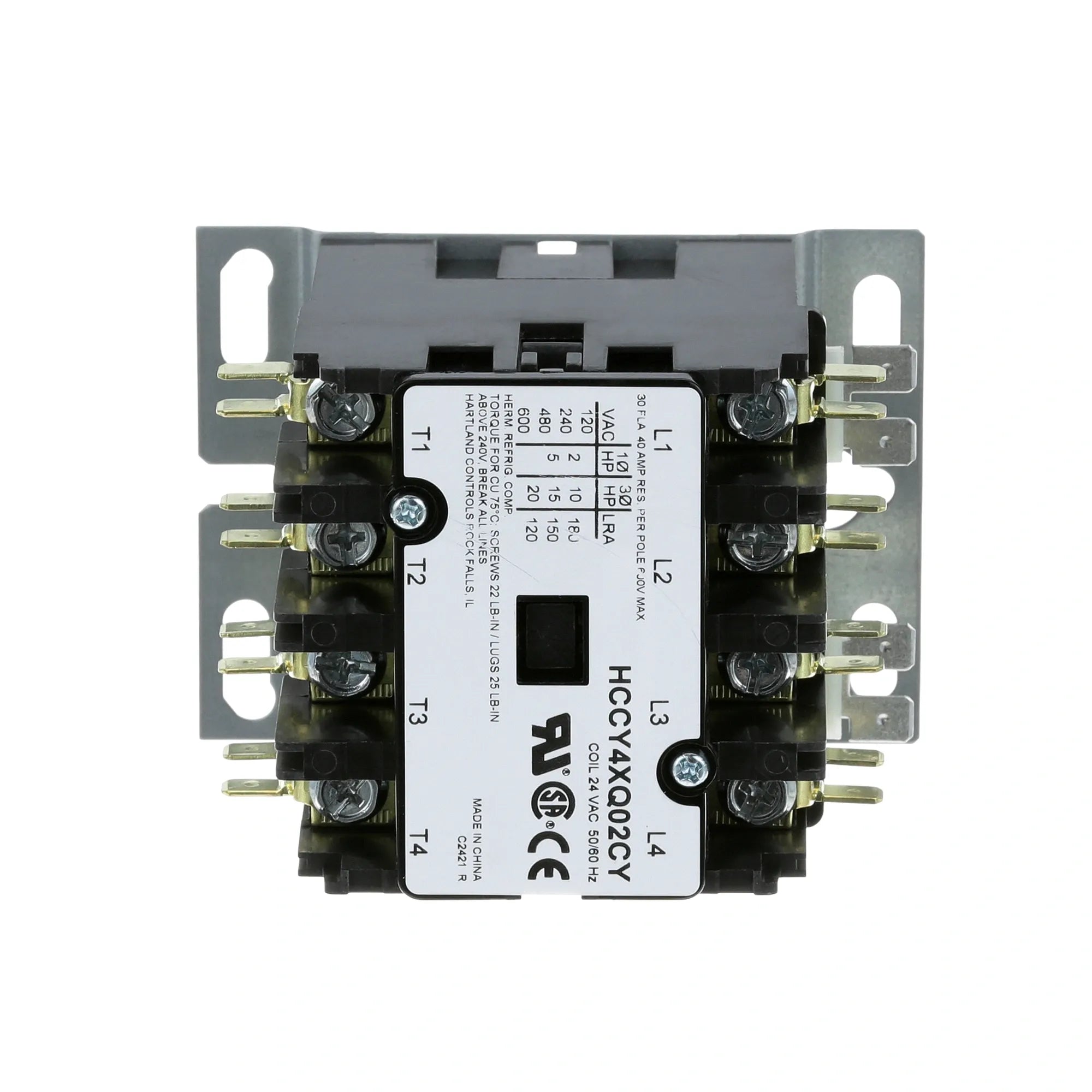 096729 Groen - 4 Pole Contactor 30/40A 24V alternate view 1