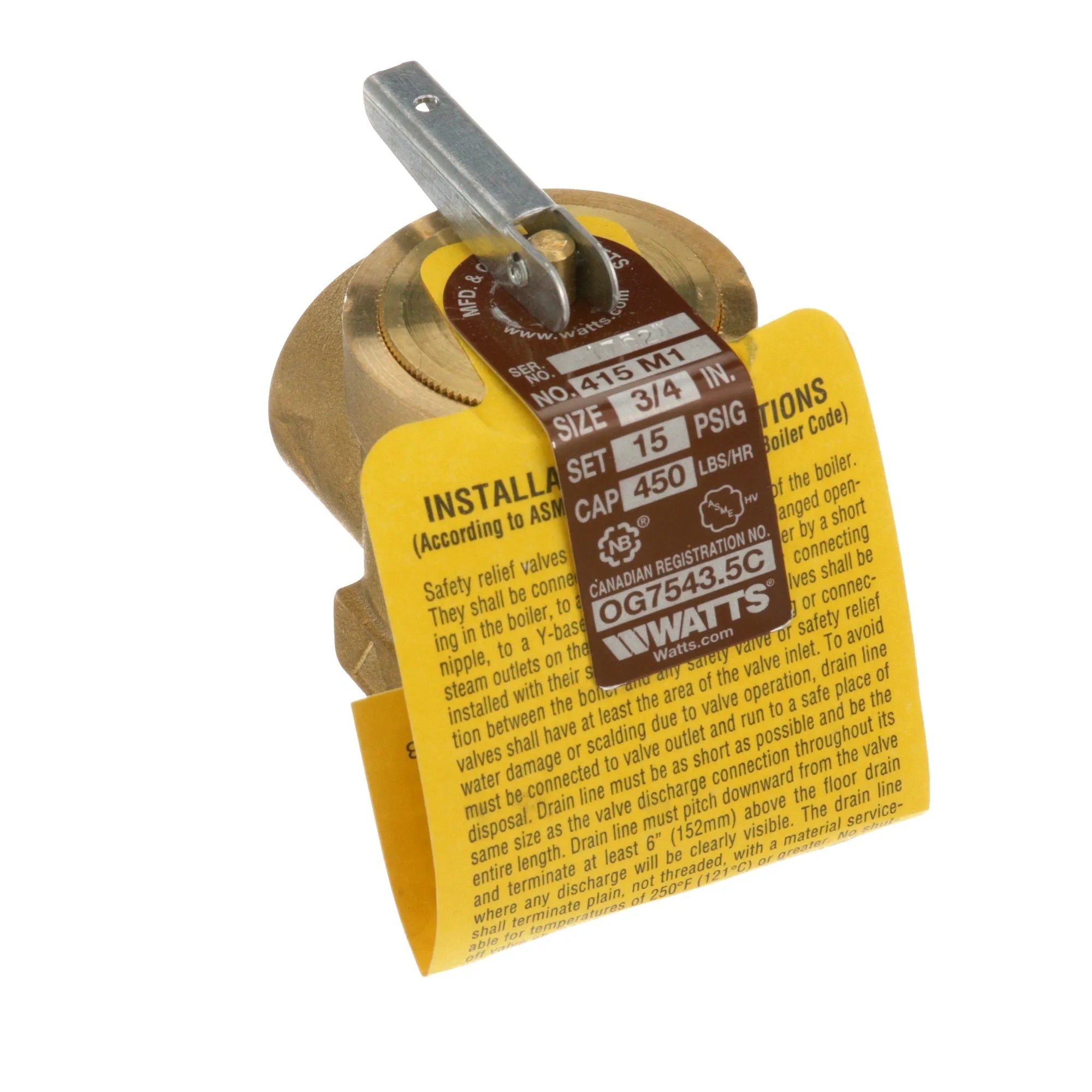 10-2821 Market Forge - Steam Safety Relief Valve (3/4