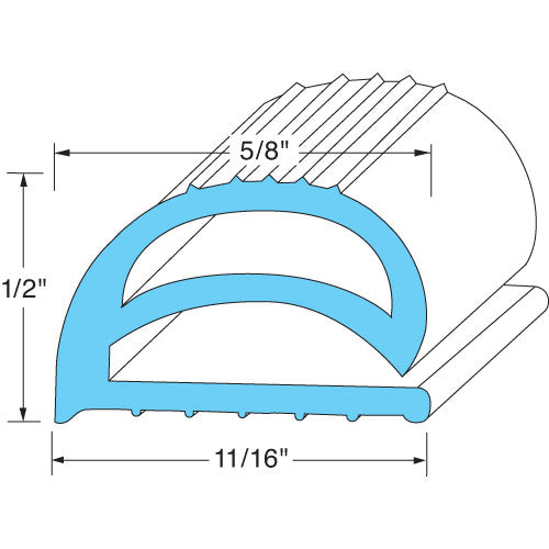 741190 B2BFSI - Premium 10ft Door Gasket Compression