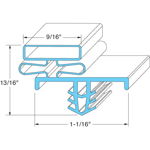 1702748 Delfield - Premium Magnetic Door Gasket